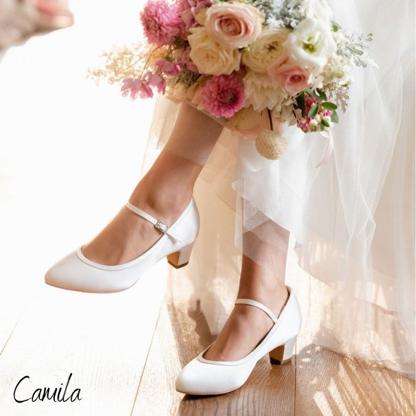 Svatební boty Camila - Velikost: 42, Výška podpatku: 4,7 cm