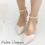 Svatební boty Madison Champagne - Velikost: 36, Výška podpatku: 6 cm